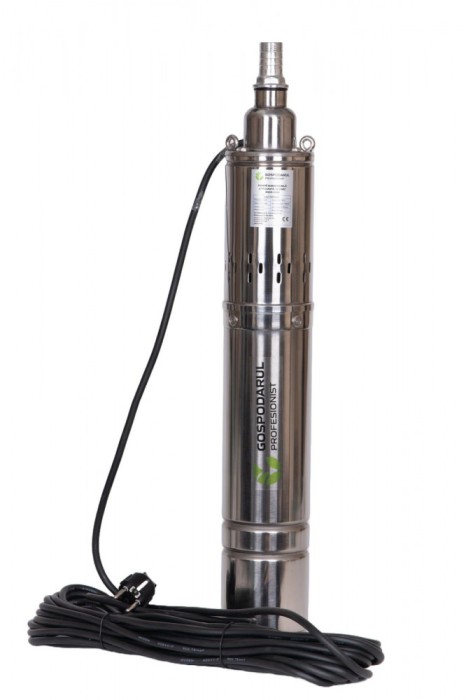Pompa submersibila pentru apa curata cu snec, inox, 1500W GP 4QGD-1500
