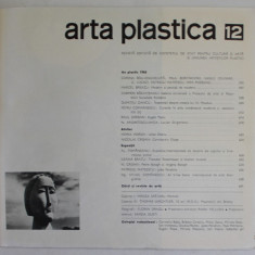 ARTA PLASTICA , REVISTA EDITATA DE COMITETUL DE STAT PENTRU CULTURA SI ARTA SI UNIUNEA ARTISTILOR PLASTICI , ANUL XII , NR. 12 , 1965 , LIPSA COPERTA