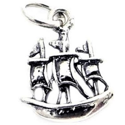 Pandantiv din argint 925 jolie silver, model corabie, 18 x 10 mm, 1.1 g foto