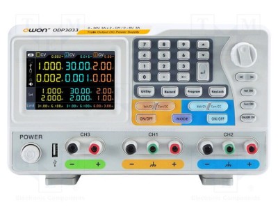 Alimentator de laborator programabil OWON CH: 3 0-30VDC 0-3A foto