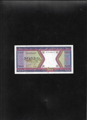 Mauritania 100 ouguiya 2002 seria47370810 unc foto