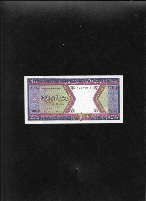 Mauritania 100 ouguiya 2002 seria47370810 unc