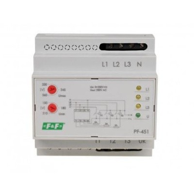 Releu Monitorizare Tensiune pentru Șină DIN IP20 PF-451 foto