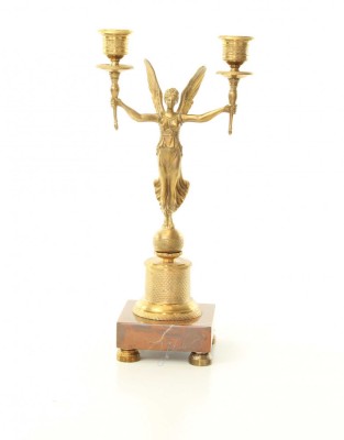 Candelabru cu doua brate din bronz masiv CL-141 foto