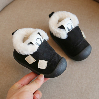 Pantofi negri imblaniti - Snow (Marime Disponibila: 3-6 luni (Marimea 18 foto