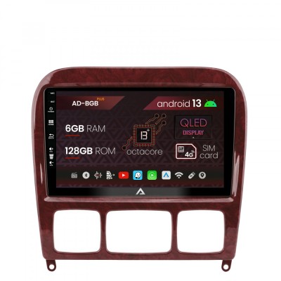 Navigatie Mercedes Benz S-Class (1998-2005), Android 13, B-Octacore 6GB RAM + 128GB ROM, 9 Inch - AD-BGB9006+AD-BGRKIT408 foto