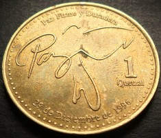 Moneda exotica 1 QUETZAL - GUATEMALA, anul 2011 * cod 2685 = A.UNC + LUCIU