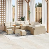 VidaXL Set de canapele pentru grădină 13 pcs Bej, crem 90 x 55 x 71 cm