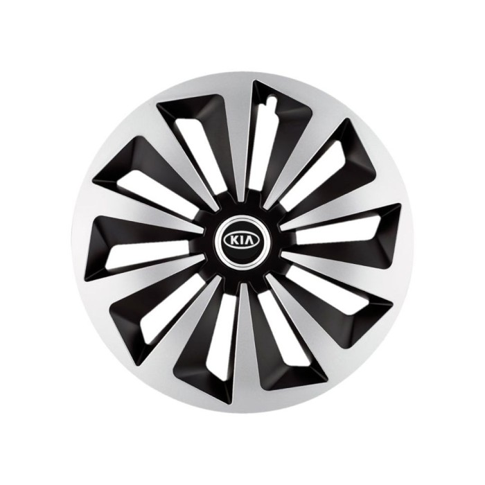 Set 4 capace roti Fox Gri-Negru R14 Compatibil Cu Kia