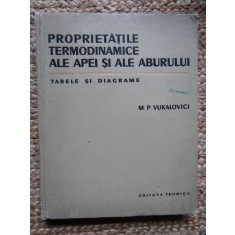 Proprietatile termodinamice ale apei si ale aburului Tabele si diagrame M.P. Vukalovici
