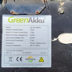 Panou Fotovoltaic Semiflexibil 160W GreenAkku SZ-160-36MFE Livrare gratuita!