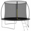 Trambulina Rotunda vidaXL 305 cm cu Plasa Siguranta, Scara si Copertina, Max 150 kg, Gri/Negru