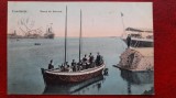 Romania-1908-Constanta-Barca de salvare-st.CASTEL PELES-C.P.circ-RARA, Circulata, Ploiesti, Printata