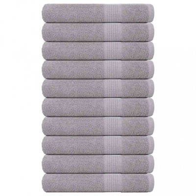 Prosoape pentru sauna 10 buc Gri 80x200 cm 360 g/m&amp;sup2; 100% bumbac foto