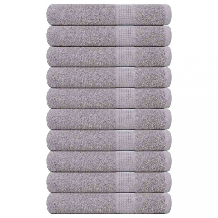 Prosoape pentru sauna 10 buc Gri 80x200 cm 360 g/m&sup2; 100% bumbac