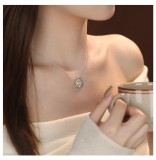 Cumpara ieftin Colier din Argint 925 , Pandantiv Margareta Daisy Flower cu Accente Aurii