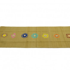 Saltea naturala pentru Yoga Asteya 7 Chakras din bumbac 100% tesuta si brodata manual 190X70cm + meditatie ghidata cadou