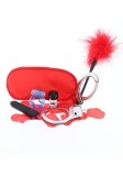 Set Sensual Love Justforme: Catuse, Puf, Petale Trandafir, Zaruri, Inel Vibrator, Masca Ochi, Vibrator - Kit Adulti Jucaus