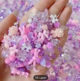 Figurine 3D volumetrice pentru manichiură, set de 50 bucăți D15