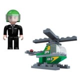 Cuburi de Construcție Elicopter, 35 piese, Verde, Plastic, 6+ ani, CMCLASS