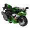 Motocicletă Jucărie Die Cast, Model 1:14, Sunet și Lumină, Culoare Verde, Metal și Plastic