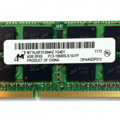 4Gb ddr3 laptop 2Rx8 PC3-10600s-9-11-FP Micron 1333MHz MT16JSF51264HZ-1G4D1