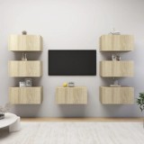 Cumpara ieftin Dulapuri TV, 7 buc. stejar Sonoma 30,5x30x60 cm, lemn prelucrat