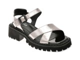 Sandale GRYXX argintii, H55, din piele naturala