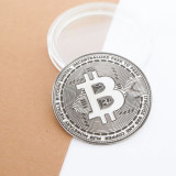 Moneda Bitcoin 3cm din Argint 925 personalizabila