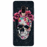 Husa silicon pentru Samsung S9 Plus, Colorful Skull Roses Space