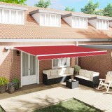Marchiză retractabilă with Manual Roșu 500 &times; 300 cm Roșu