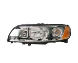 Far Volvo S60 03.2004-, V70 06.2004-03.2007, XC70 05.2004-09.2007 TYC partea Stanga electric cu motoras tip bec H7+H9, culoare rama negru, marca TYC