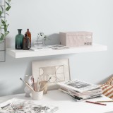 VidaXL Raft de perete suspendat, alb extralucios, 80x23,5x3,8 cm, MDF