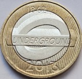 2 pounds 2013 Marea Britanie, London Underground Logo, km#1240