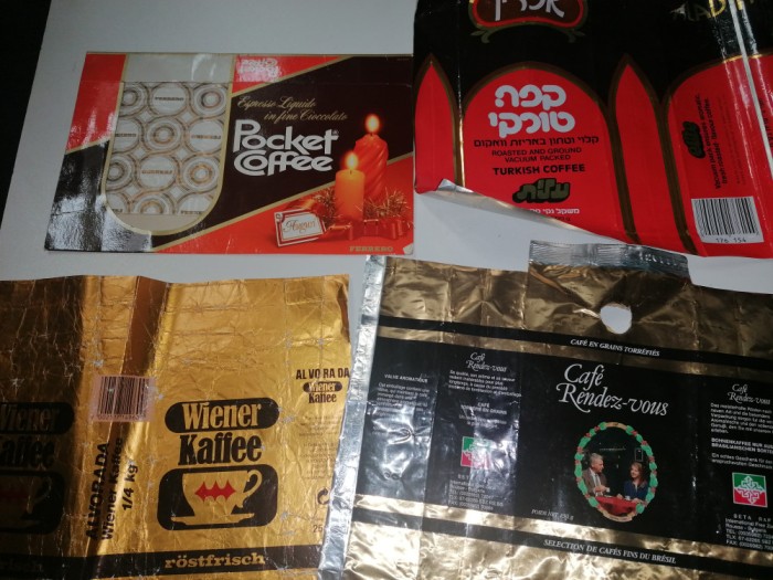 LOT 4 AM,BALAJE / ETICHETE / PACHETE VECHI CAFEA
