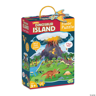 Puzzle de podea Insula dinozaurilor, Dinosaur island floor puzzle, Peaceable Kingdom foto