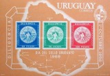 Cumpara ieftin Uruguay 1969 - Ziua marcii postale, colita neuzata