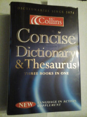 CONCISE DICTIONARY AND THESAURUS - COLLINS foto