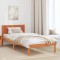 vidaXL Cadru de pat Maro 90 x 190 cm Lemn masiv de pin 872214