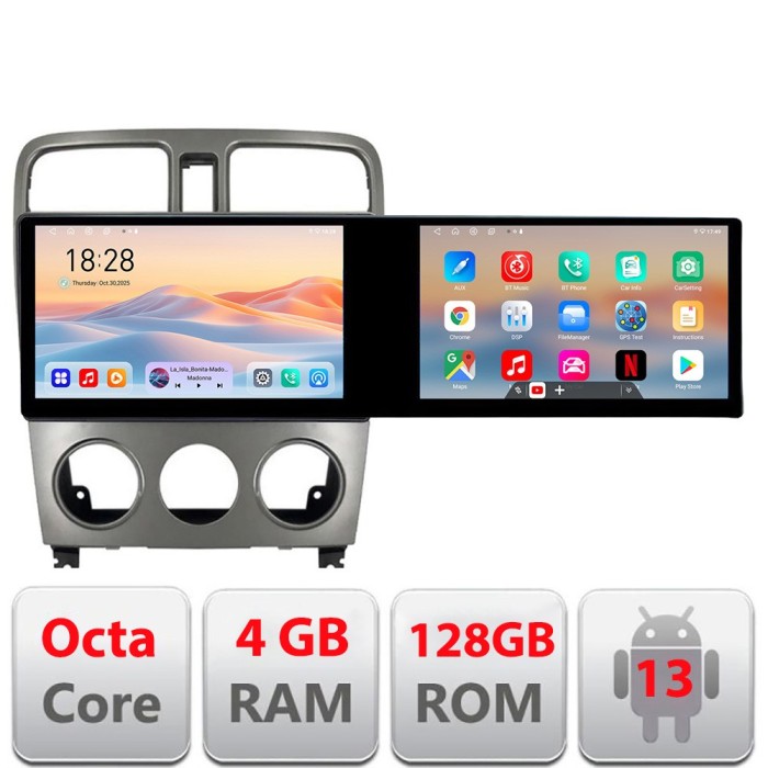 Navigatie Subaru Forester 2004-2008 Kit-forester Edotec 2 ecrane 8 core 4+128 21.6 inch Incell android Wifi 5Ghz gps internet 32 CarStore Technology