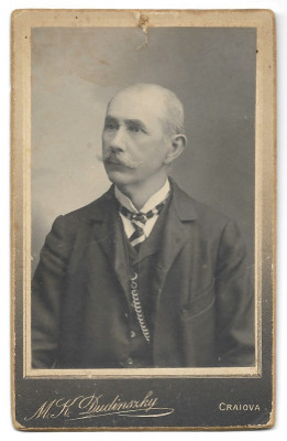 FOTOGRAFIE VECHE Generalul Constantin Coanda CRAIOVA CDV ATELIER M. K. foto