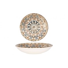 Rinart Farfurie ad&acirc;ncă - Aztec - Porţelan - 23 cm (900cc) - set de 6