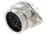 Soclu DIN 8 PIN 270&deg; Lipire Drept, Lumberg
