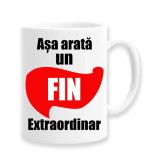 Cana alba personalizata &quot;Asa arata un fin extraordinar&quot;, INOVATIX&reg;. 330ml, Oem