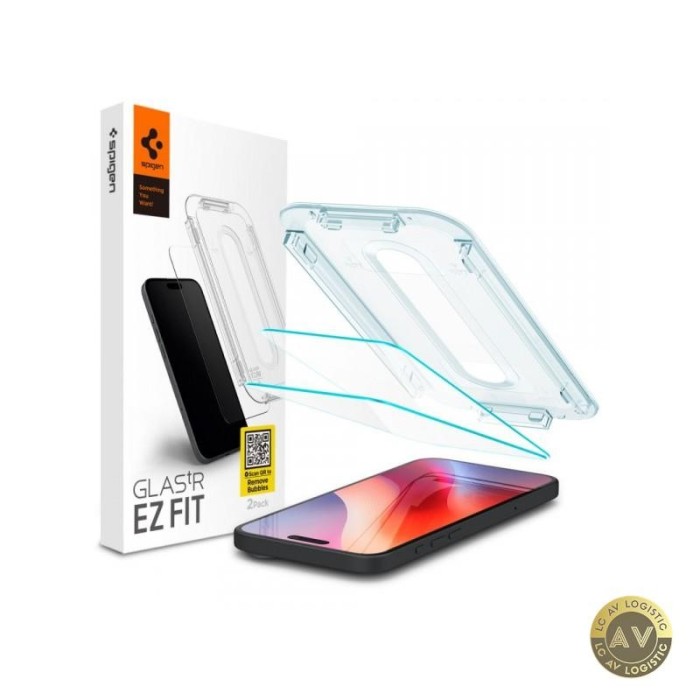 Folie de protectie Ecran Spigen EZ FIT pentru Apple iPhone 16 Pro Sticla Securizata Full Glue Set 2 bucati
