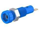 Soclu banană 2mm 10A 23,3mm Albastru Panou 60VDC