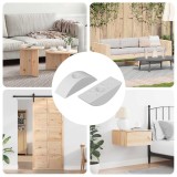 vidaXL Piuliță semilună 2 pcs Alb M6 PP 864448