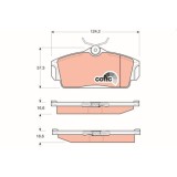 Set placute frana fata TRW, Nissan Almera II (N16), 2000-, Primera (P11), 1996-2002, Primera Traveller, 1990-2002, Fata; puntea fata; Tip frina : fra