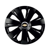 Cumpara ieftin Set 4 capace roti Negre Cu Inel Cromat Energy R16 pentru gama auto Chevrolet, Autohelix MSA