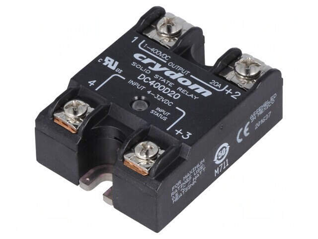 Releu Semiconductor 20A 4-32VDC 1-400VDC DC400